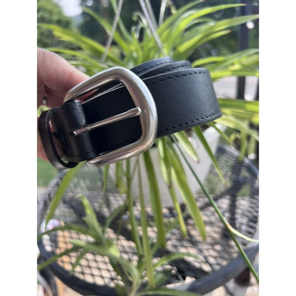 Guide Gear Men's sz 38 Black Genuine Top-Grain Leather Ranger Belt